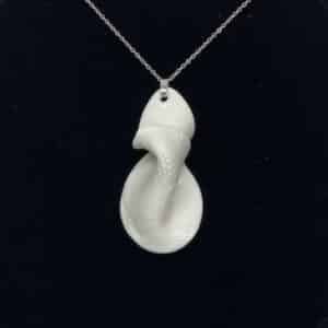 Pendentif en Porcelaine  Dentelle