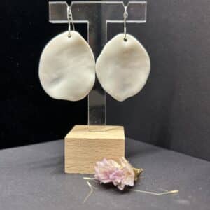Boucles d'oreilles en porcelaine Pétales