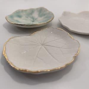 Coupelles Capucine en porcelaine et or fin