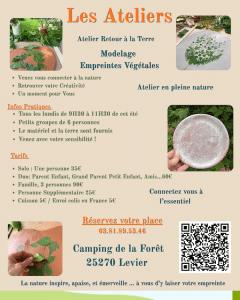 Les Ateliers Modelage Empreintes Végétales 1 Atelier empreinte vegetale 2 1